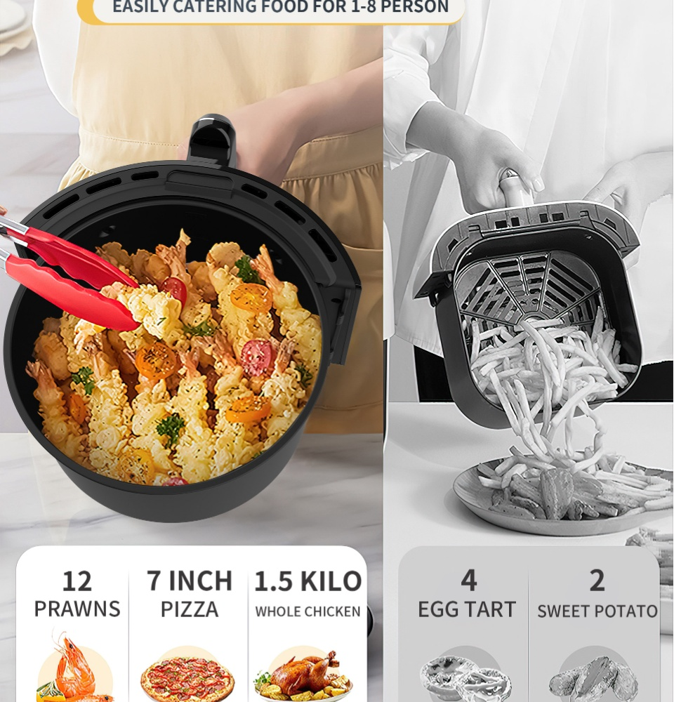 EROC Air Fryer Oven 5.5L With 360 Degree Heating